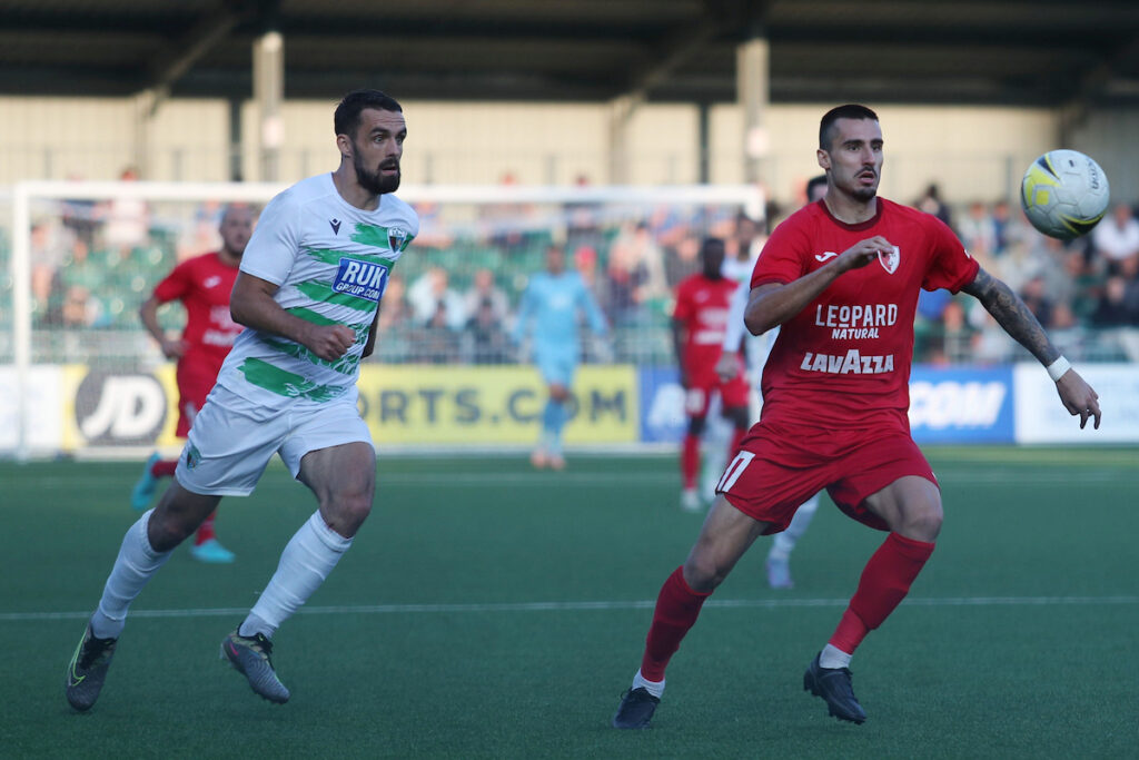 The New Saints in action against FC Swift Hesperange in the UEFA Conference League