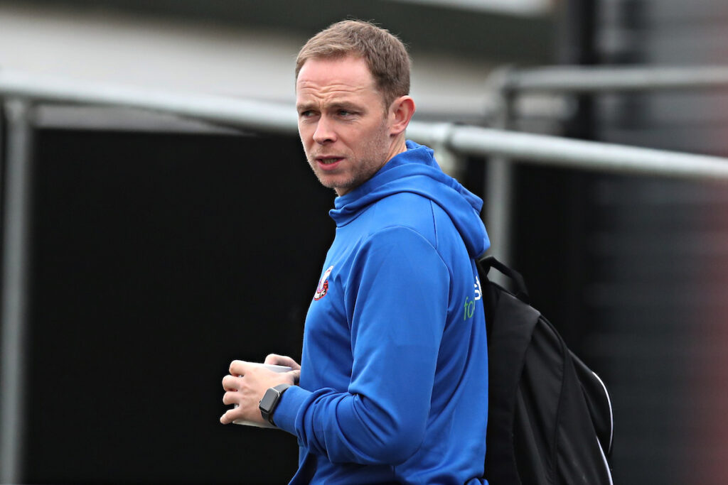Craig Williams in a Caersws hoody 