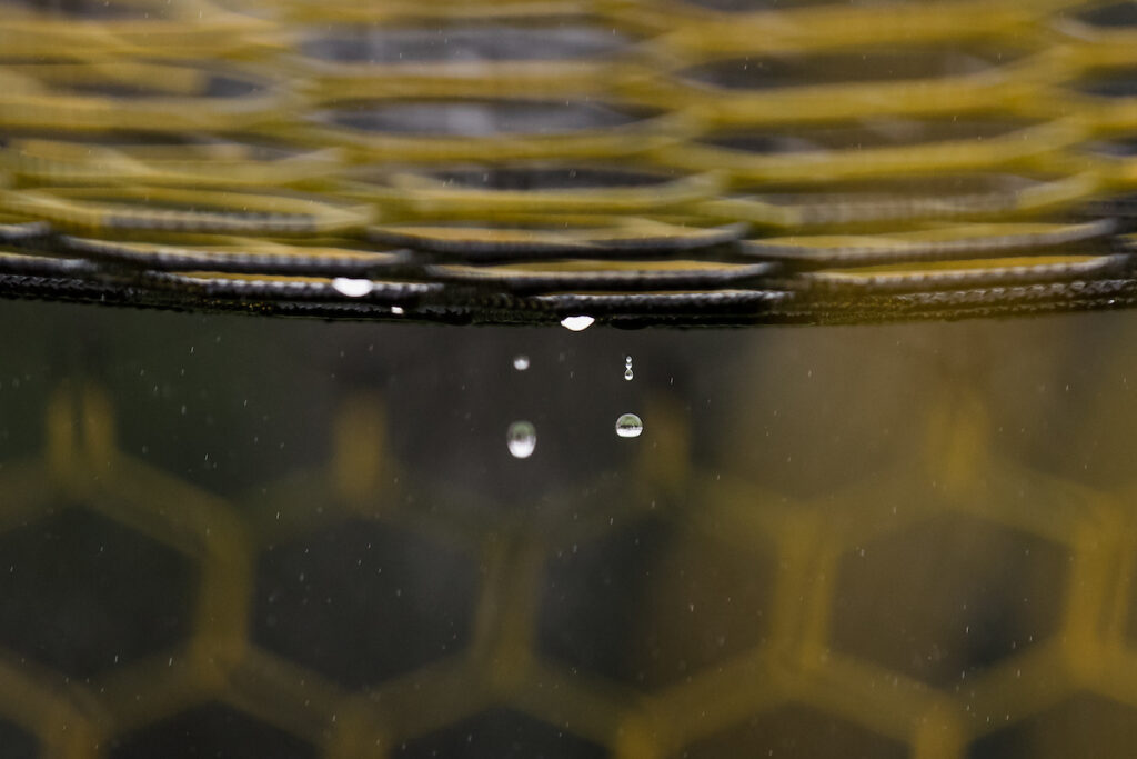 Water drop on goal net to signify postponed fixtures.