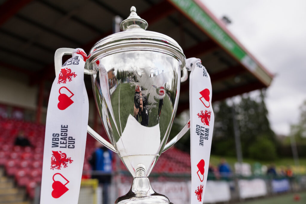 Welsh Blood Service League Cup trophy.
