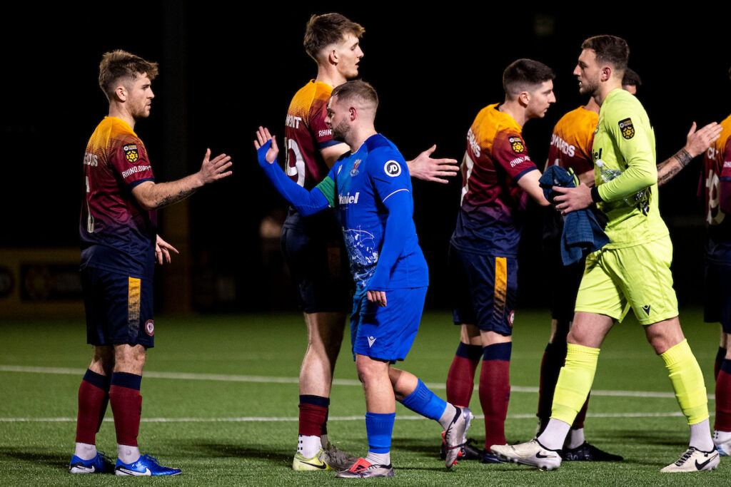Kane Owen of Penybont ahead of kick off.
Cardiff Metropolitan University v Penybont in the JD Cymru Premier at Cyncoed Campus on the 24th January 2025