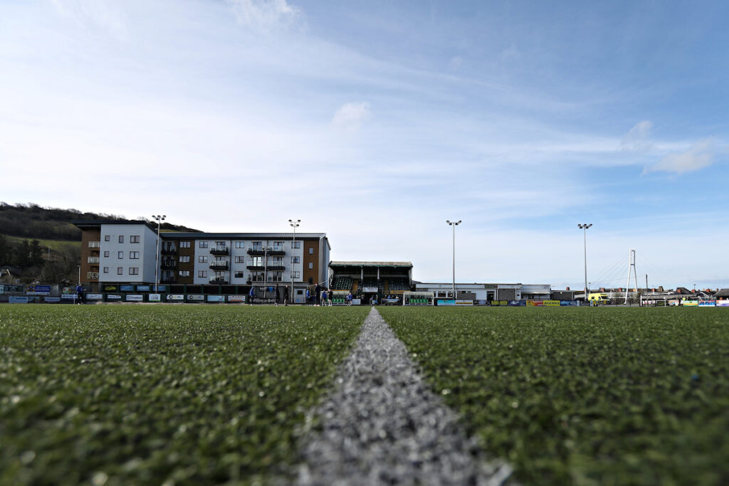 A general view of Park Avenue, the host venue for the Welsh Blood Service League Cup national final. 
