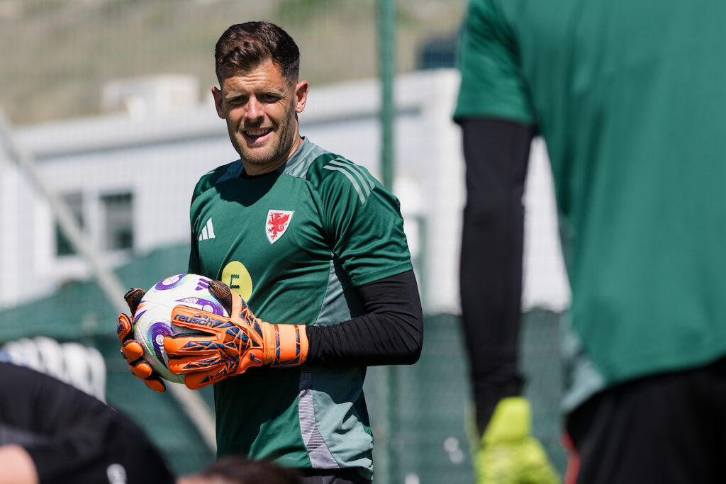 The New Saints goalkeeper Connor Roberts during a Wales warm weather training camp