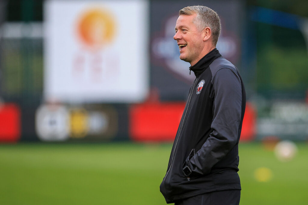 refelin BGC Manager Andy Hill during the 2025/26 JD Cymru South league fixture between Trefelin BGC and Ammanford AFC at Ynys Park Trefelin, Port Talbot, Wales