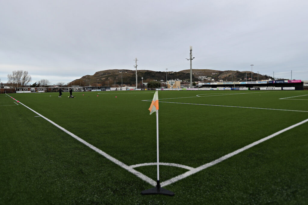A general view of the Go Goodwins Stadium, home to Llandudno and now Caernarfon Town.