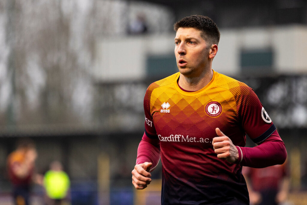 Eliot Evans in action for Cymru Leagues Premier side Cardiff Met