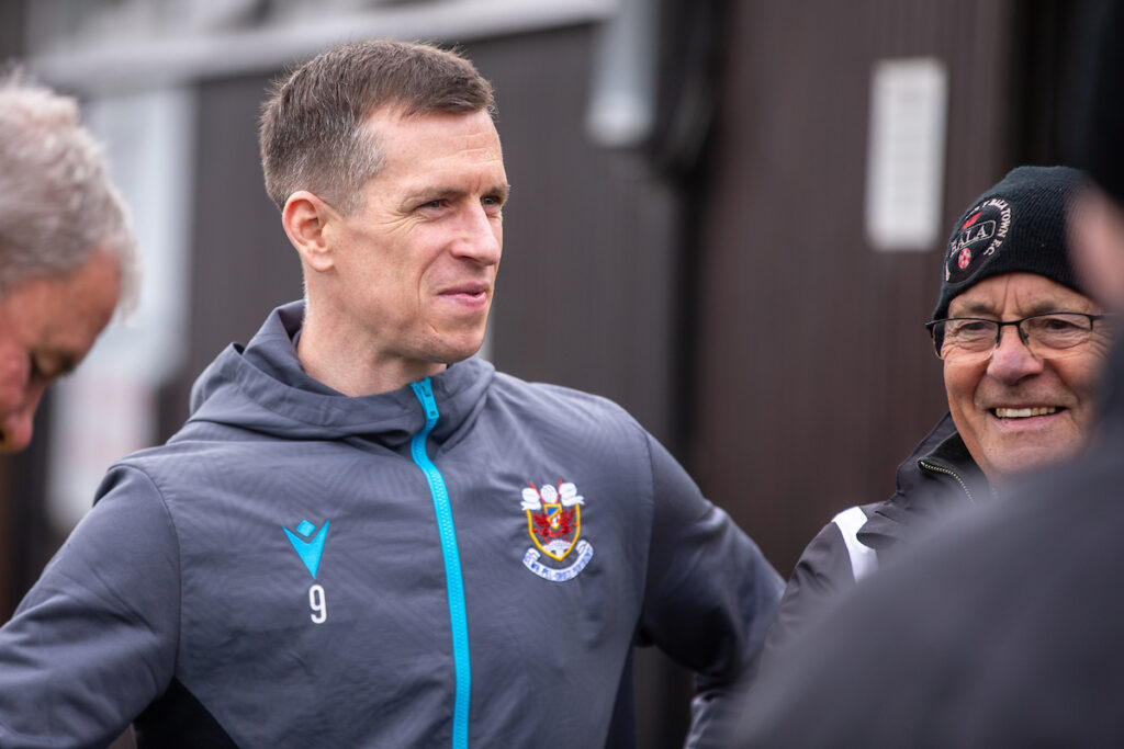 Penybont's Chris Venables at Maes Tegid